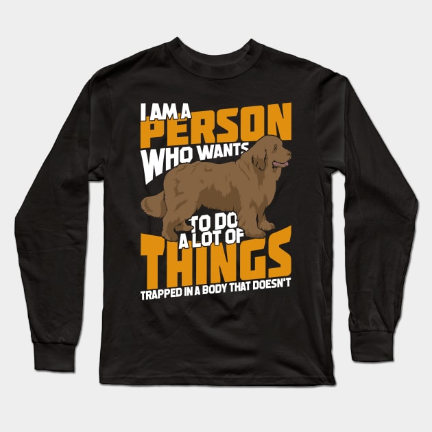 Newfoundland Dog Animal Lover Gift Long Sleeve T-Shirt by Dolde08